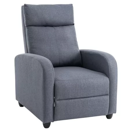 Relaxációs fotel, szürke, KRESO NEW