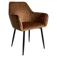Étkezőfotel, barna Velvet szövet/fekete, ZIRKOS