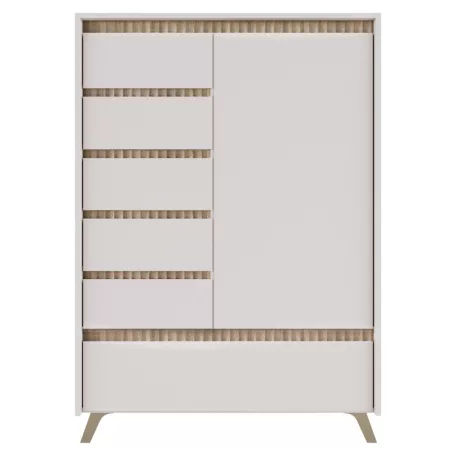 Komód, kasmír/sonoma tölgy, LONGY REG1D5S1K