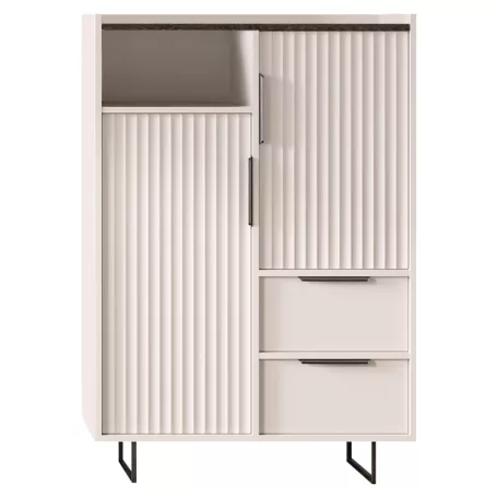 Komód, kasmír/mink arvadonna gesztenye, FRESIO KOM2D2S