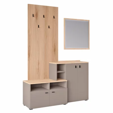 Előszobai összeállítás, toffee/natúr canella strata/cremona torro tölgy, EBRAO