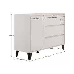 Komód, cashmere, BOGAN NEW 1D3S