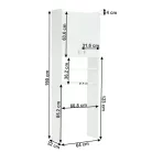 Szekrény a mosógép fölé, fehér, NATALI NEW