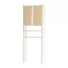 Szekrény a mosógép fölé, fehér, NATALI NEW