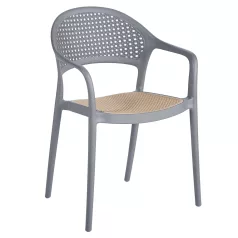 Rakásolható szék, szürke/bézs, LADIS