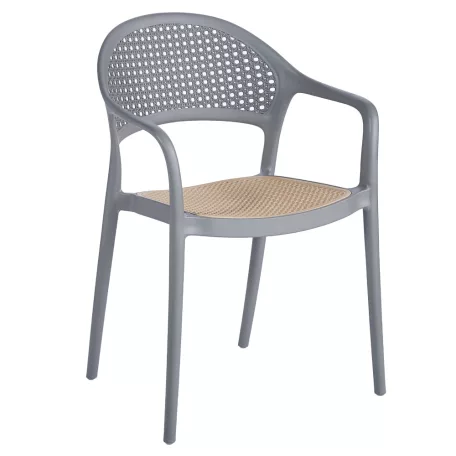 Rakásolható szék, szürke/bézs, LADIS