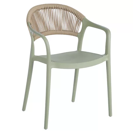 Rakásolható szék, zöld/bézs, LEXTON