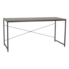 Íróasztal, beton/fekete, 150x60 cm, MELLORA