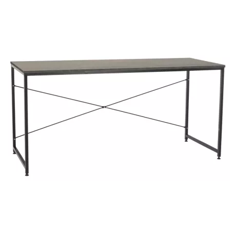 Íróasztal, beton/fekete, 150x60 cm, MELLORA