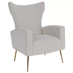 Relaxfotel, bézs Velvet szövet, BARET