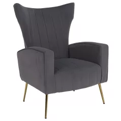 Relaxfotel, szürke Velvet szövet, BARET