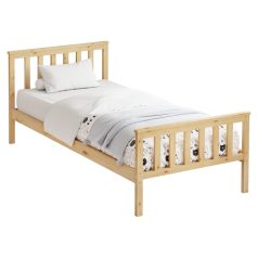 Ágy ágyráccsal, természetes, 90x200, ANATRA