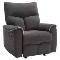 Relax fotel, sötétszürke/világosszürke, NADER