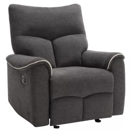 Relax fotel, sötétszürke/világosszürke, NADER