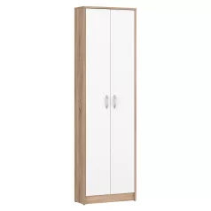 Szekrény, sonoma tölgy/fehér, VIRA-MECKI NEW