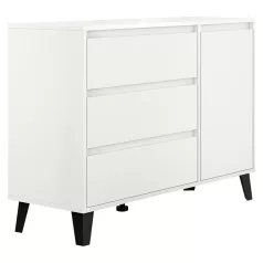 Komód, fehér, BOGAN NEW 1D3S