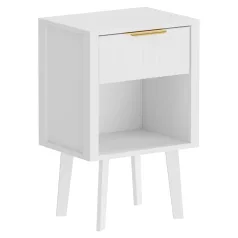 Éjjeliszekrény, fehér, TOBI