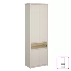Szekrény, kasmír/evoke tölgy, KAROS 4D1S/70