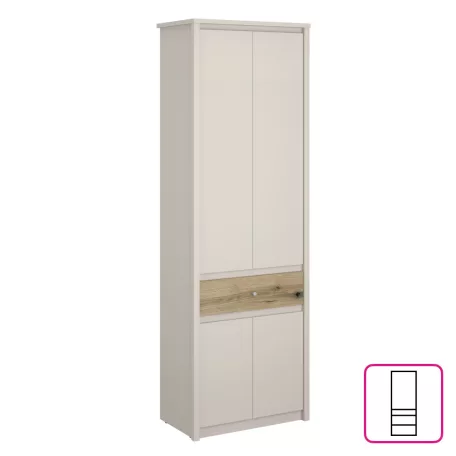 Szekrény, kasmír/evoke tölgy, KAROS 4D1S/70