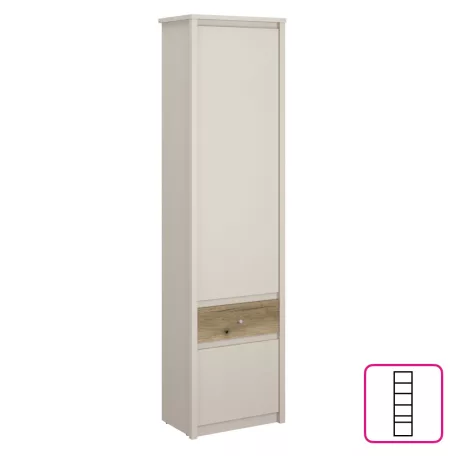 Polcos szekrény, kasmír/evoke tölgy, KAROS 2D1S