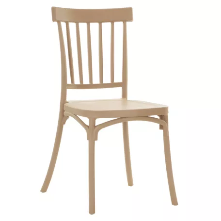 Rakásolható szék, világosbarna, SAZEN NEW