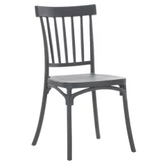 Rakásolható szék, sötétszürke, SAZEN NEW