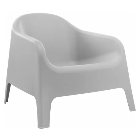 Rakásolható fotel, szürke, műanyag, SOKRA NEW