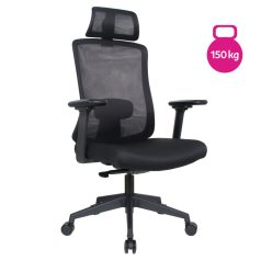 Irodai szék, fekete, teherbírás 150 kg, ROSANO