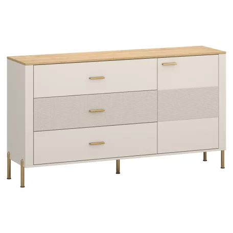 Komód, kasmír/kő tölgy, RUNOL 1D3S