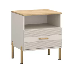 Éjjeliszekrény, kasmír/kő tölgy, RUNOL 1S