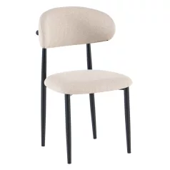 Étkezőszék, bézs szövet/fekete, ZAJDA TYP 1