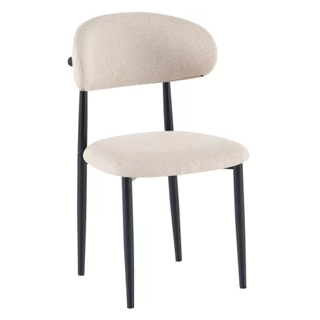 Étkezőszék, bézs szövet/fekete, ZAJDA TYP 1