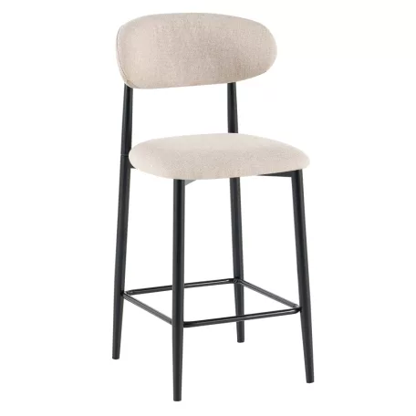 Bárszék, bézs szövet/fekete, ZAJDA TYP 2