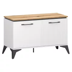 Cipősszekrény, fehér/evoke tölgy, VELIS 2D