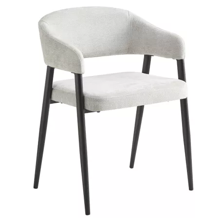 Dizájner étkezőszék, világosszürke/fekete, NIZAR TYP 2