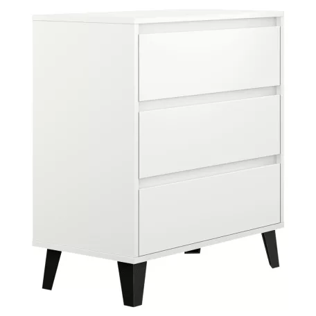 Komód, fehér, BOGAN NEW 3S70