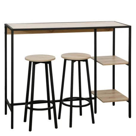 Bárszett 1+2, tölgy/fekete, POHOS