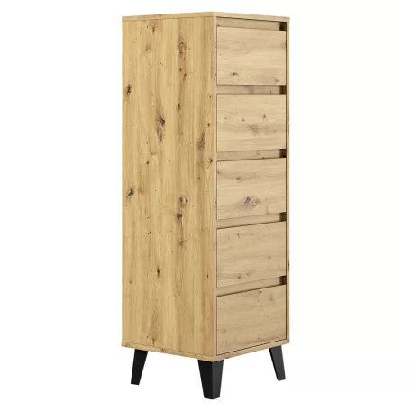 Komód, artisan tölgy, BOGAN NEW 5S40