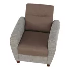 Fotel, barna/ sötétbézs, MILO