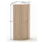 Sarokszekrény, sonoma tölgy, BETTY 2 BE02-016-00