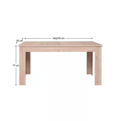   Kinyitható asztal typ 12, sonoma tölgy, 161-210x77 cm, GRAND