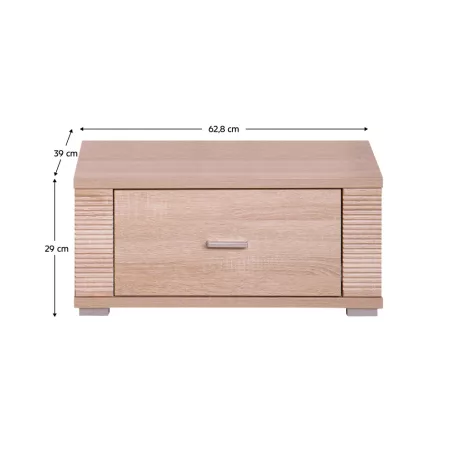 Éjjeliszekrény typ 21, sonoma tölgy, GRAND