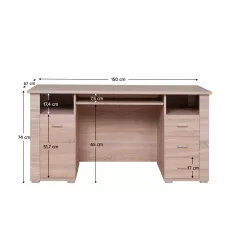 Számítógépasztal TYP 22, tölgyfa sonoma, GRAND