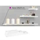 Polc, fényes fehéres, 120x25, GANA FY 11044-1