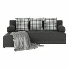   Sarokülőgarnitúra készlet, szürke melír /párnák minta, bal, MEXX NEW