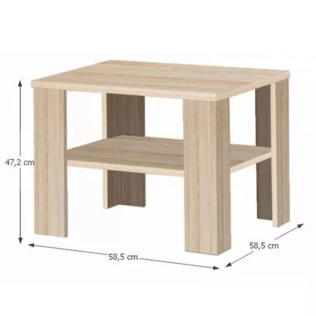 Dohányzóasztal, sonoma tölgy, INTERSYS 21