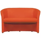 Klub dupla fotel, narancssárga textilbőr, CUBA