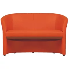 Klub dupla fotel, narancssárga textilbőr, CUBA