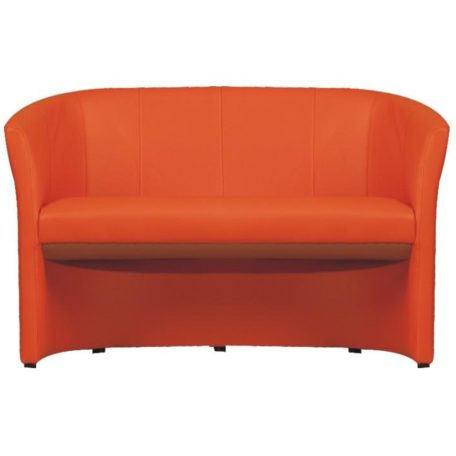 Klub dupla fotel, narancssárga textilbőr, CUBA