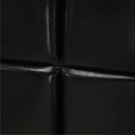 Ágy ágyráccsal, 160x200, fekete textilbőr, MIKEL